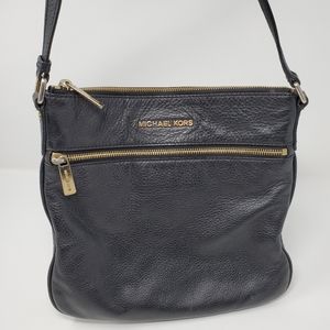 Michael Kors black pebbled leather crossbody